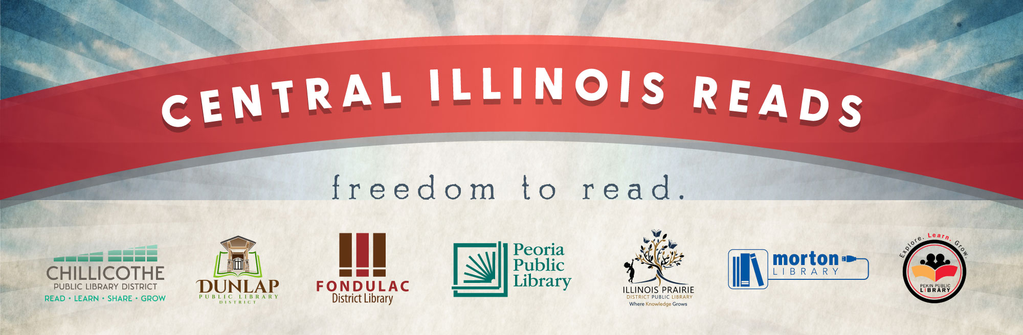 Banner logo. Text: Central Illinois Reads - Freedom to Read