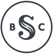 Circular monogram logo for Silent Book Club