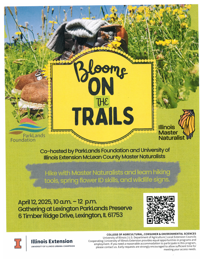 Blooms on the trails flyer