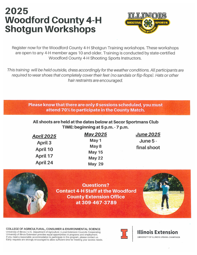 Woodford County 4-H Shotgun Workshops