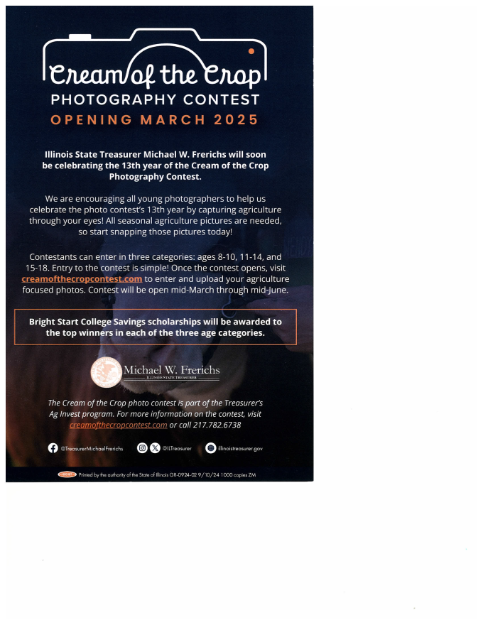 Flyer for Cream of the Crop photo contest