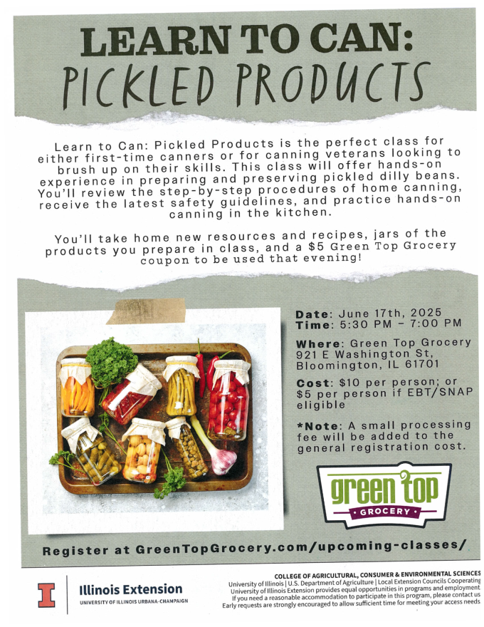 Flyer for Canning program on June 17th