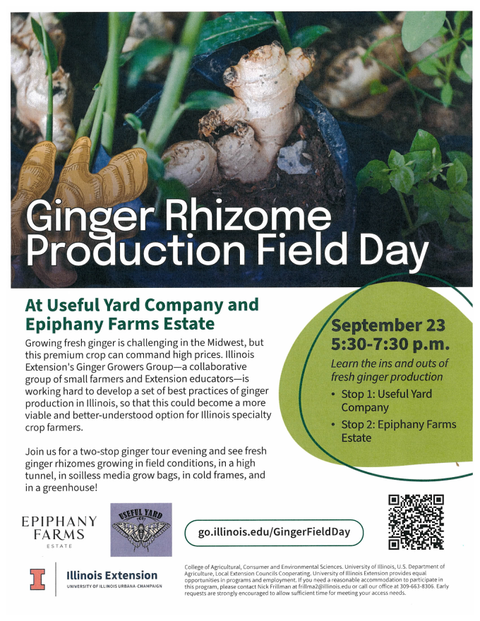 Flyer for Ginger Rhizome Production Field Day