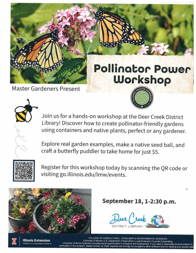 Flyer for Pollinator Power Workshop