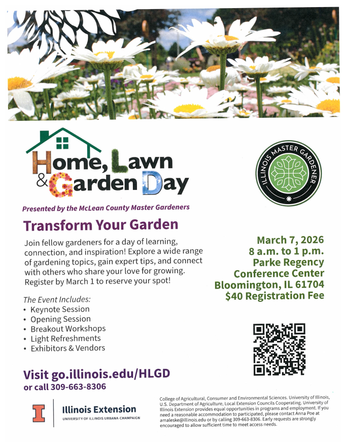 Flyer for U of I extension Home Lawn and garden day program