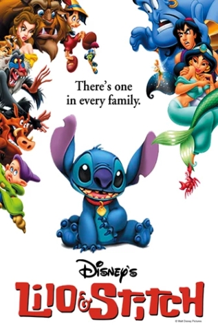 Movie poster for Disney's Lilo and Stitch.