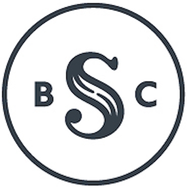 Circular monogram logo for Silent Book Club