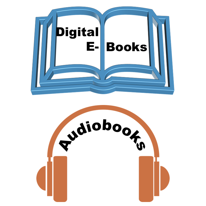 An open book icon and a headphones icon.