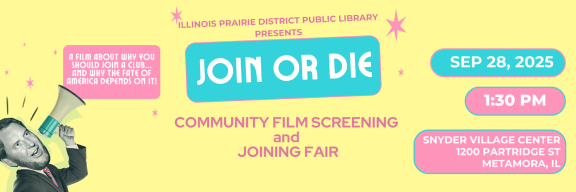 "Join or Die" Community Film Screening and Joining Fair